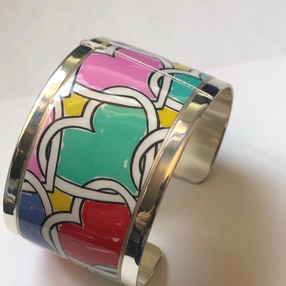 Brighton Heartfelt Hues hearts christo cuff wide bracelet NWT $98 pop appeal